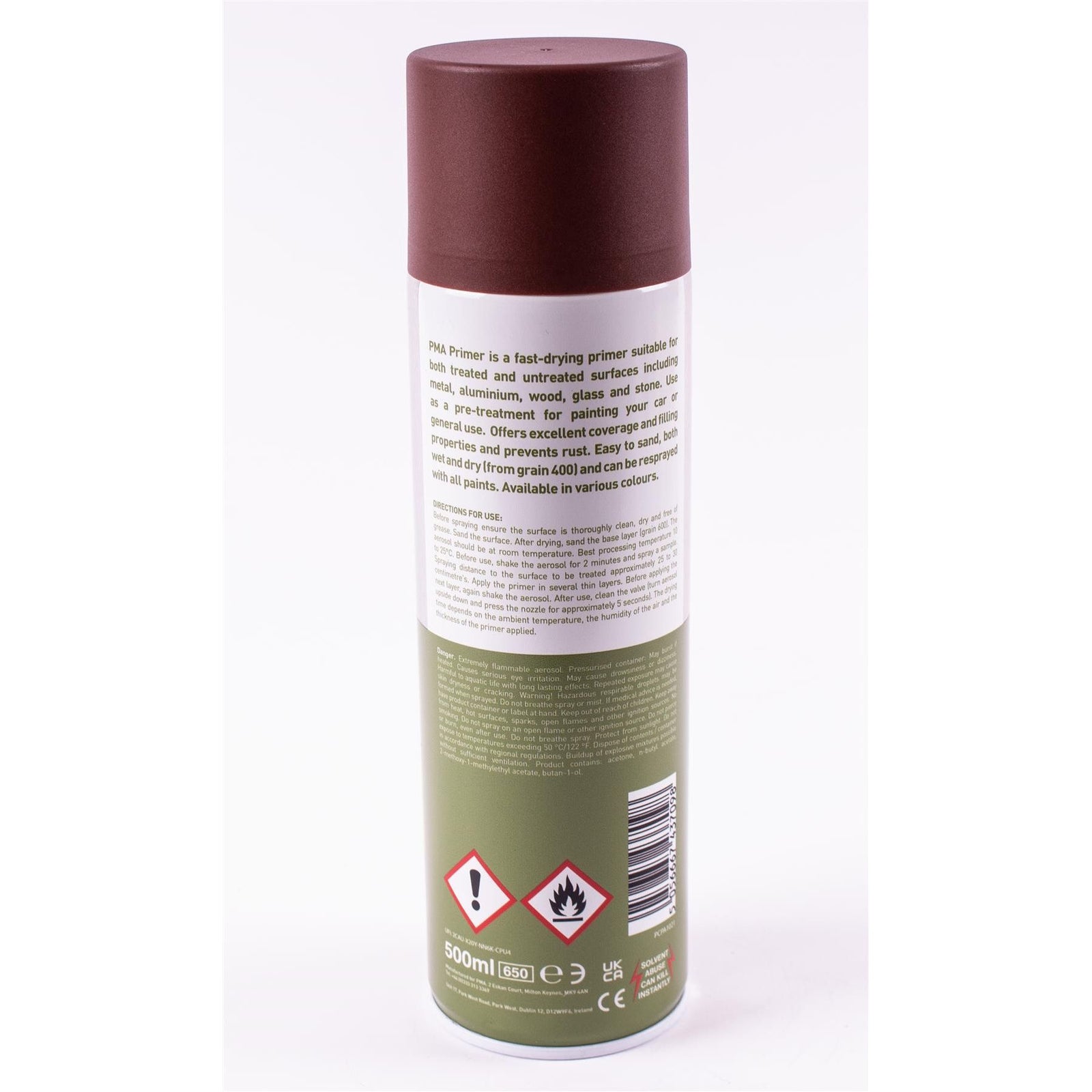 2 x PMA Tough Durable Primer Spray Paint - Red - 500ml PCPA1021
