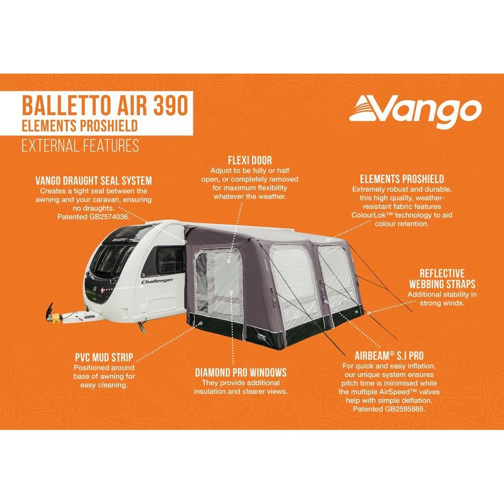 Vango Balletto Air 390 Elements ProShield Caravan Awning