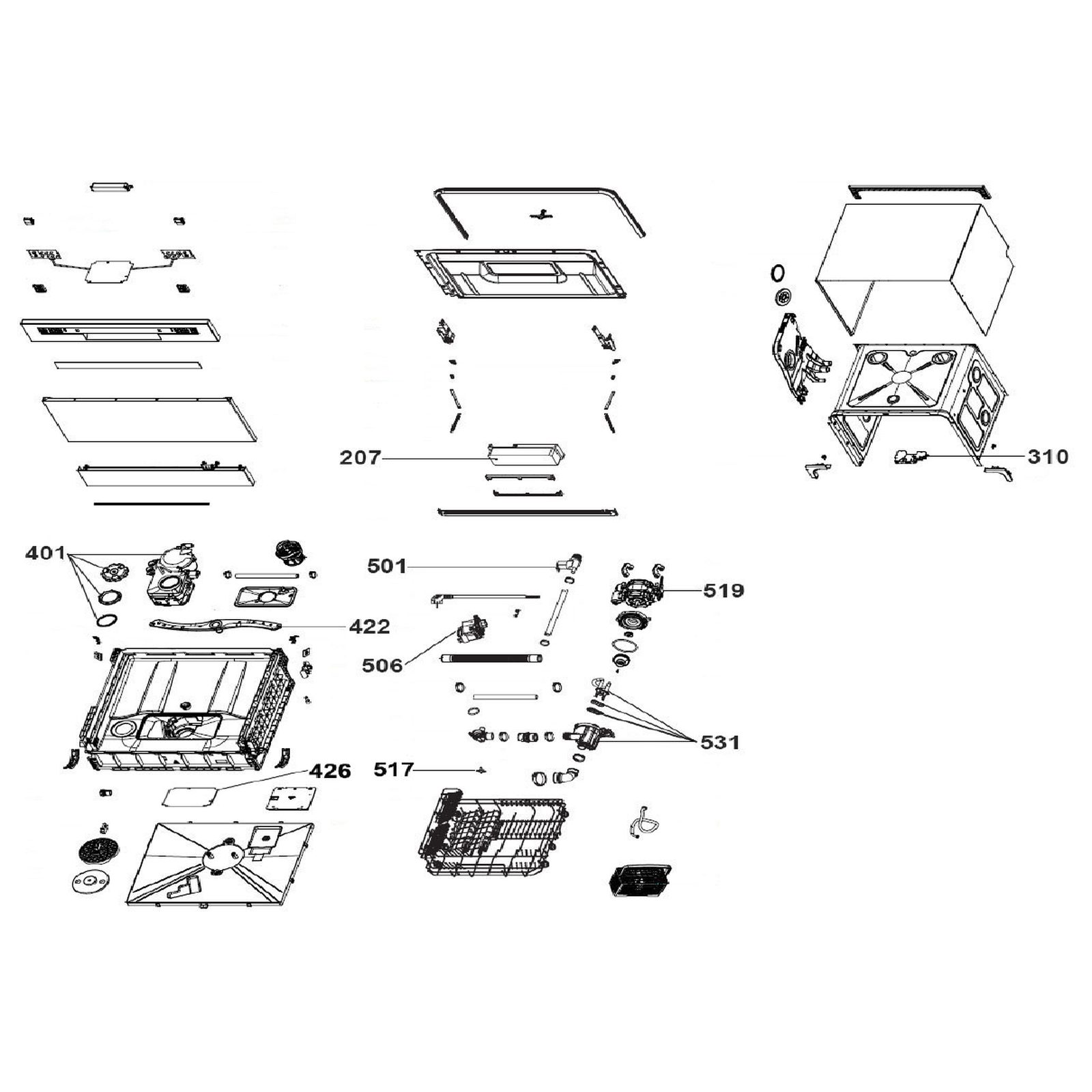 Sealey Spray Arm Assembly DH10258