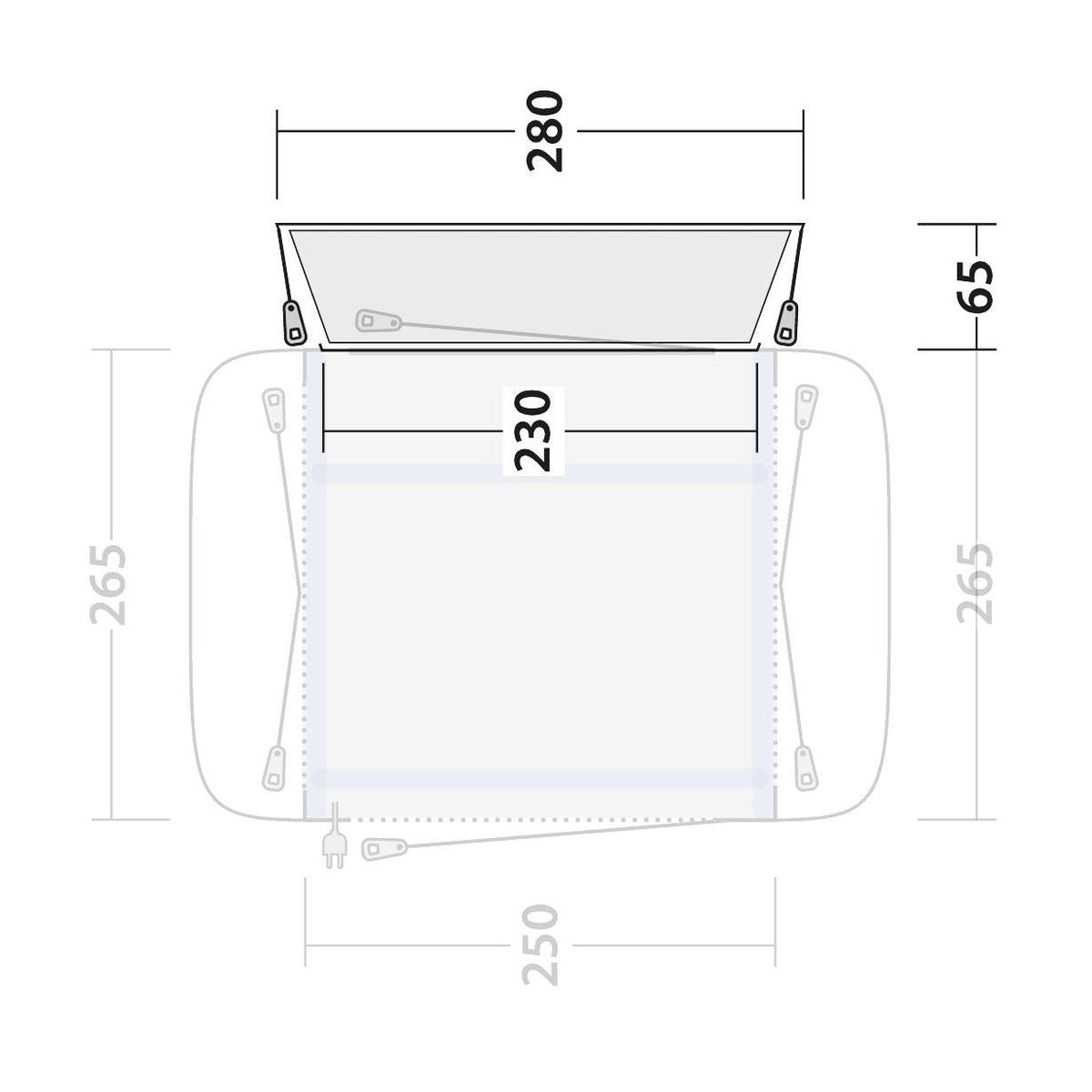 Outwell Mid/Tall Connection Cross PowerAir Access zone 240-270cm