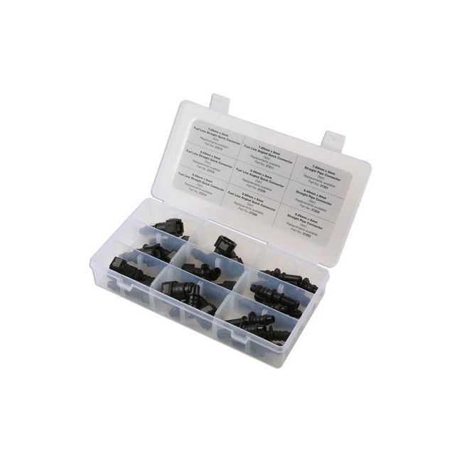 Connect Assorted Straight & Angled Fuel Line Quick Connectors 24pc 34029