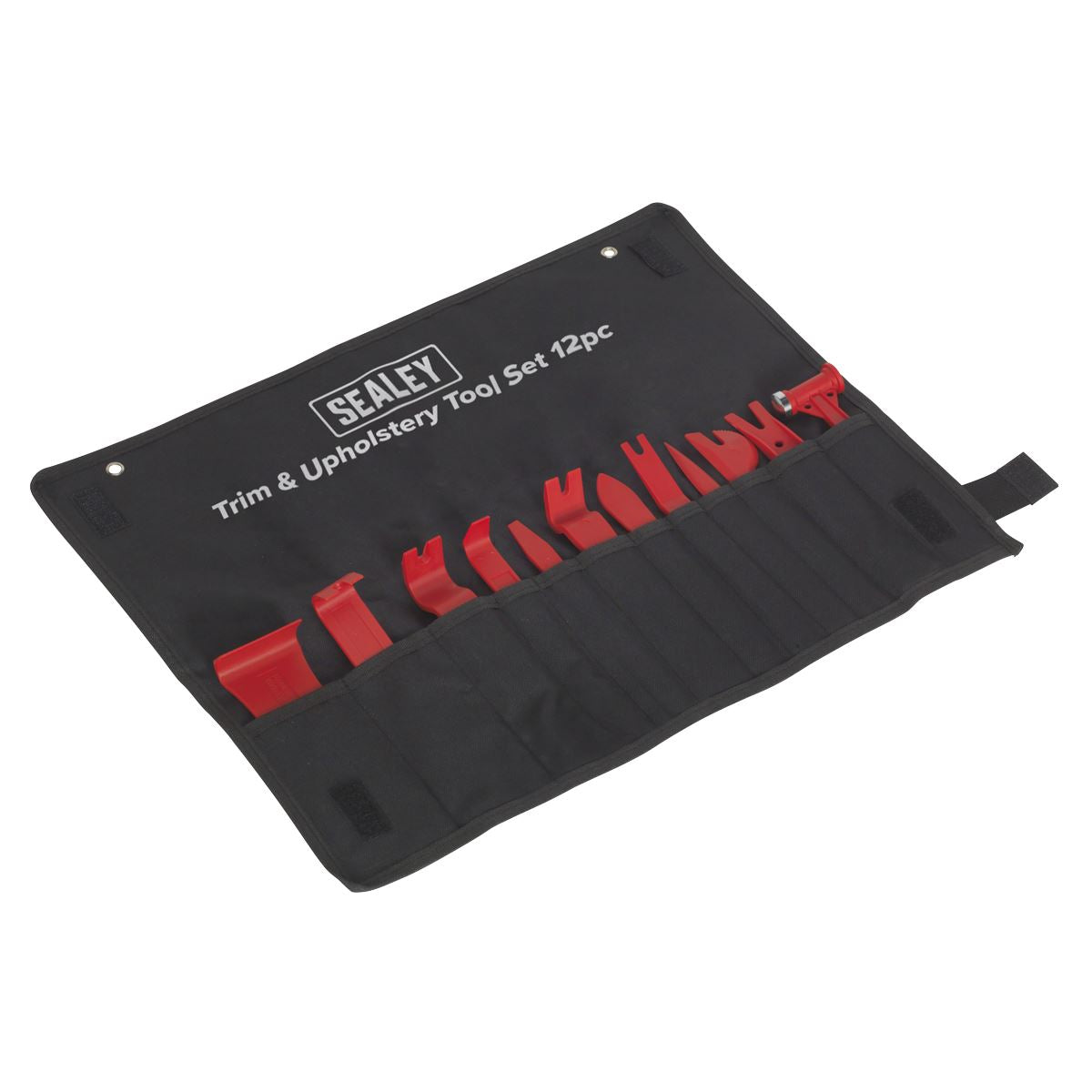 Sealey 12pc Trim & Upholstery Tool Set in Tool Roll Trim Hammer Panel Removal