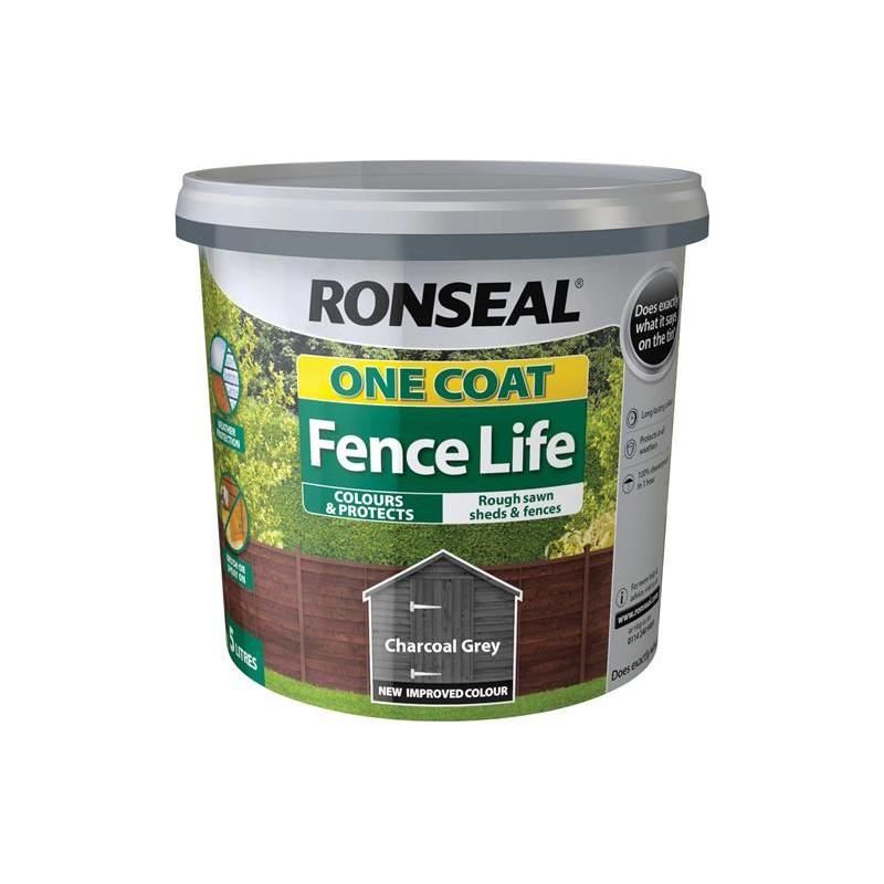 Ronseal One Coat Fence Life Charcoal Grey 5 litre