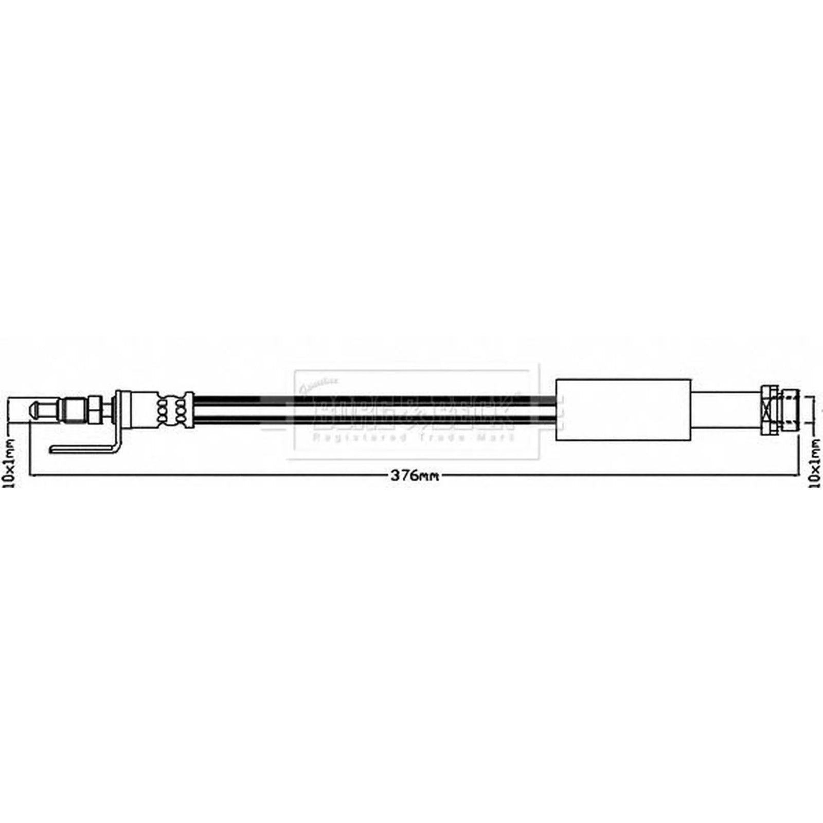 Borg & Beck Brake Hydraulic Hose Line Front Ri BBH8173