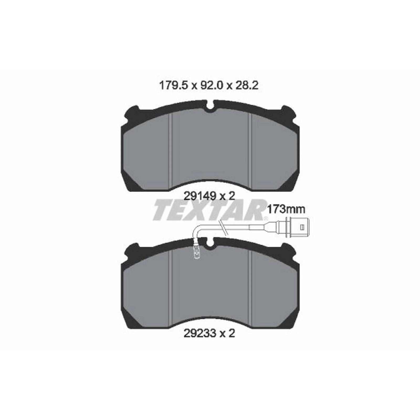 Textar Brake Pad Set 2914901