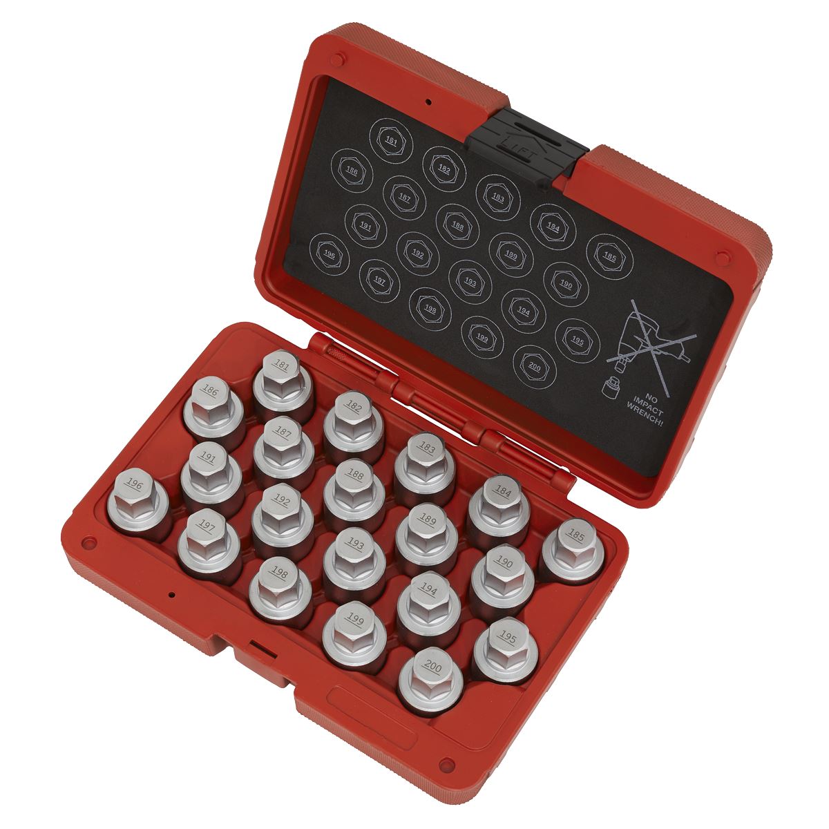 Sealey Locking Wheel Nut Key Set 20pc Vauxhall-C SX216