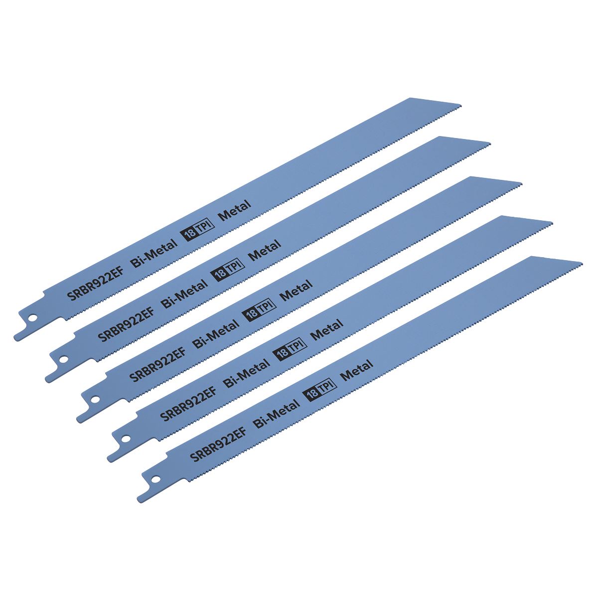 Sealey Reciprocating Saw Blade Metal 230mm 18tpi Pack of 5 SRBR922EF