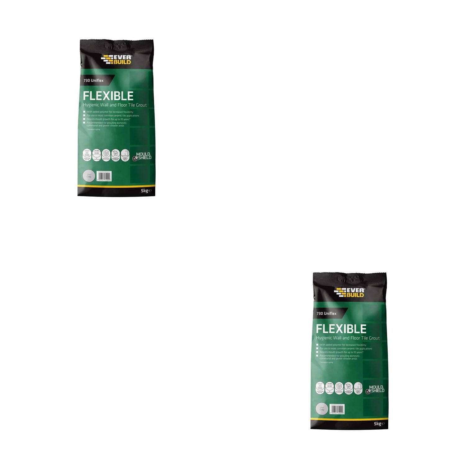 Everbuild Sika 730 Uniflex Hygienic Tile Grout Grey 5kg - 486465