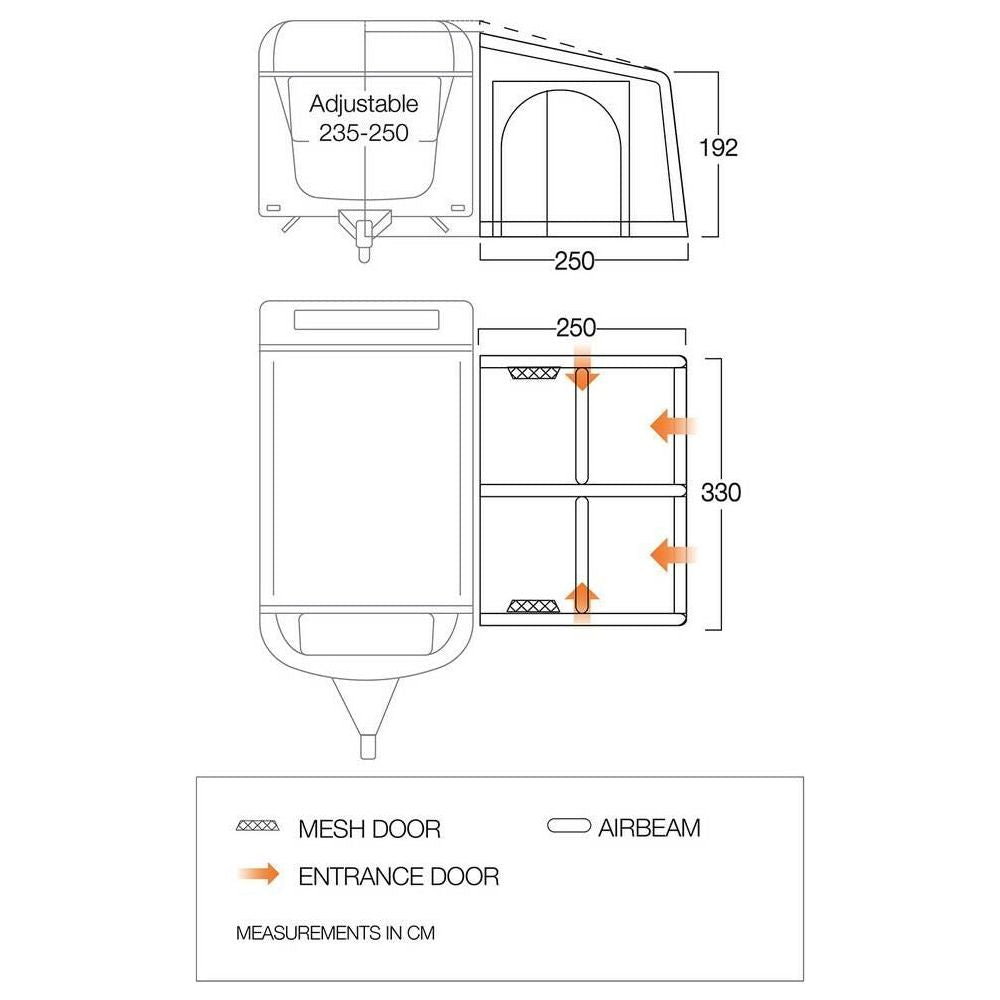 Vango Balletto Air 330 Elements ProShield Caravan Awning