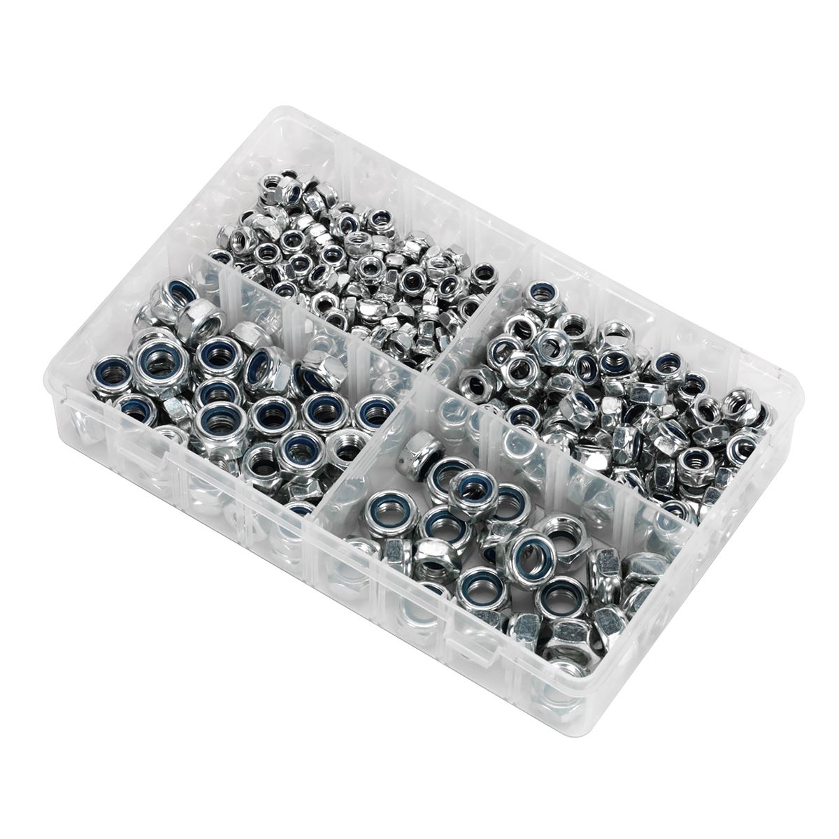 Sealey Nylon Locknut Assortment M6-M12 300pc AB032LN