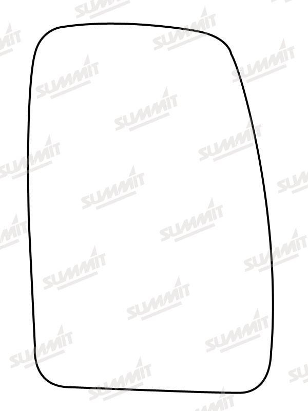 Summit Stick-On Commercial Mirror Glass fits Renault Master 98 on RHS