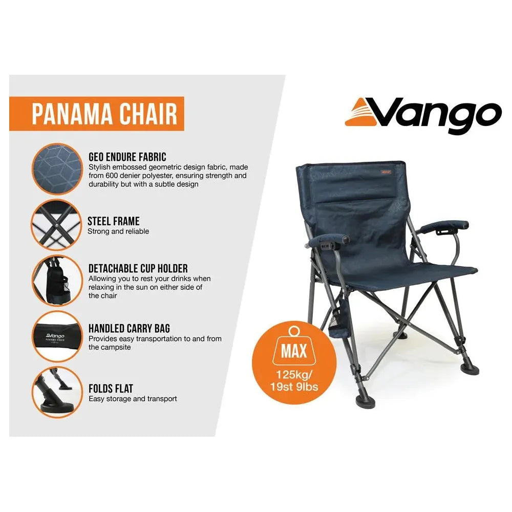 Vango Panama Folding Camping Chair Granite Grey