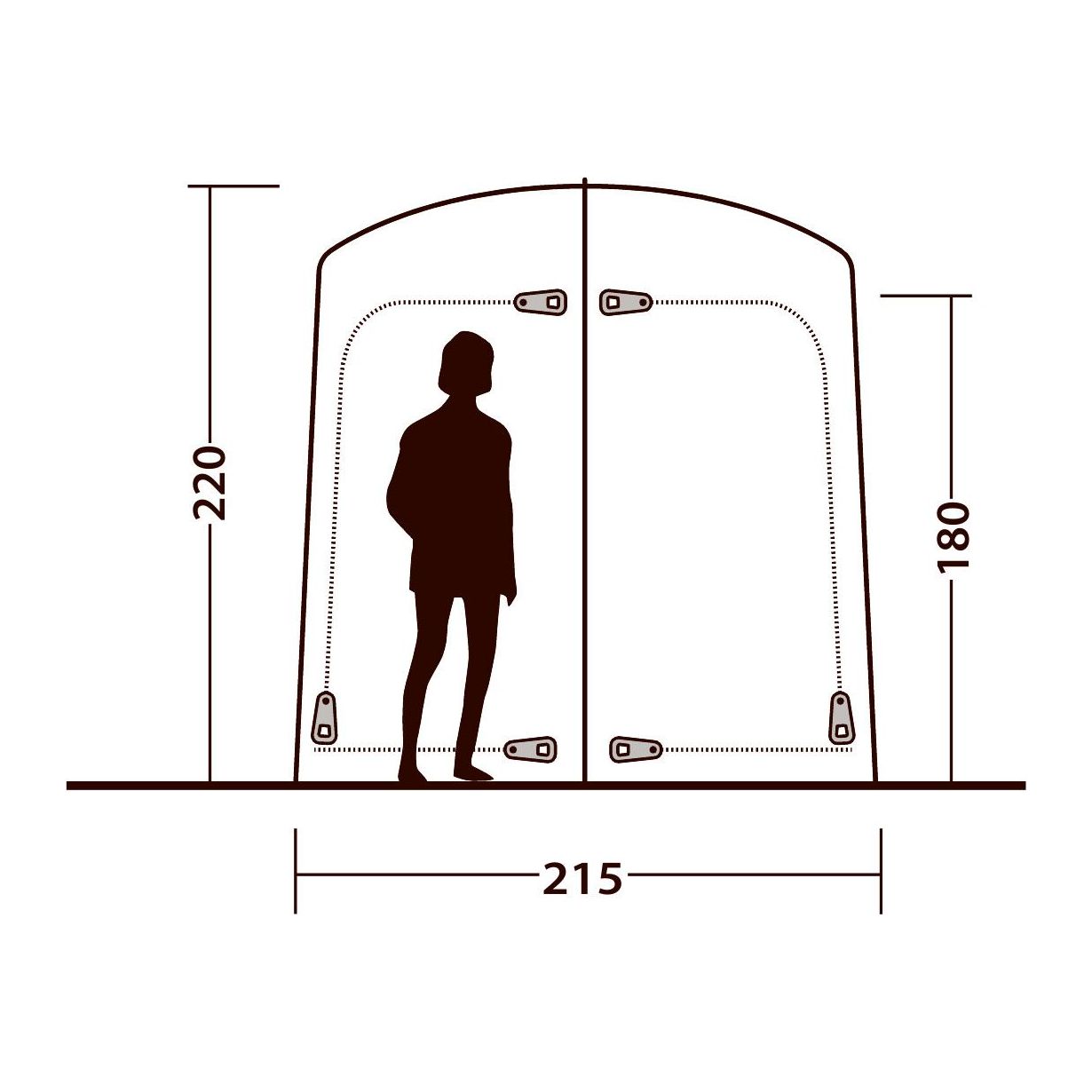 Outwell Seahaven Comfort Station Double Shower Toilet Tent