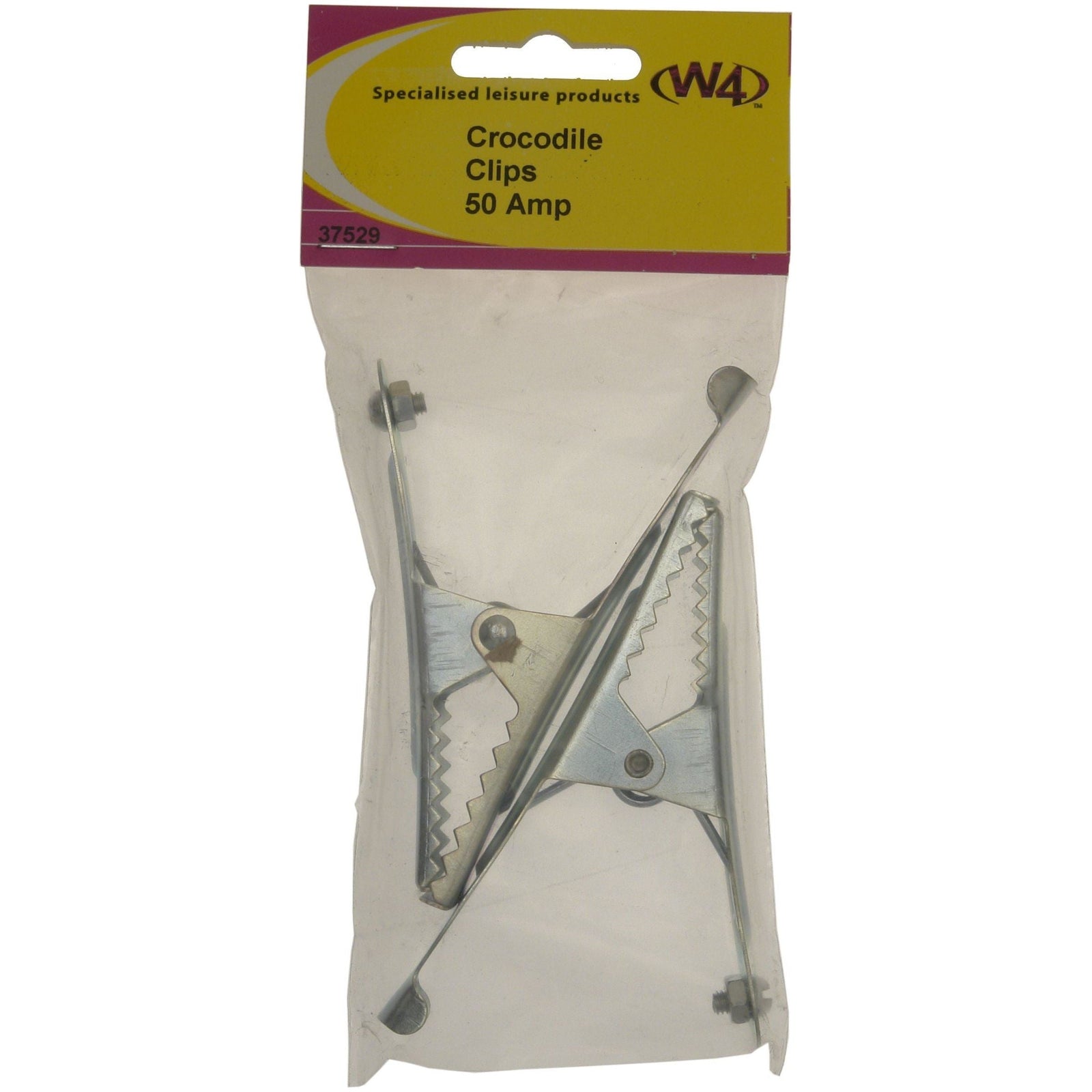 W4 Crocodile Clips 50A (2) 37529