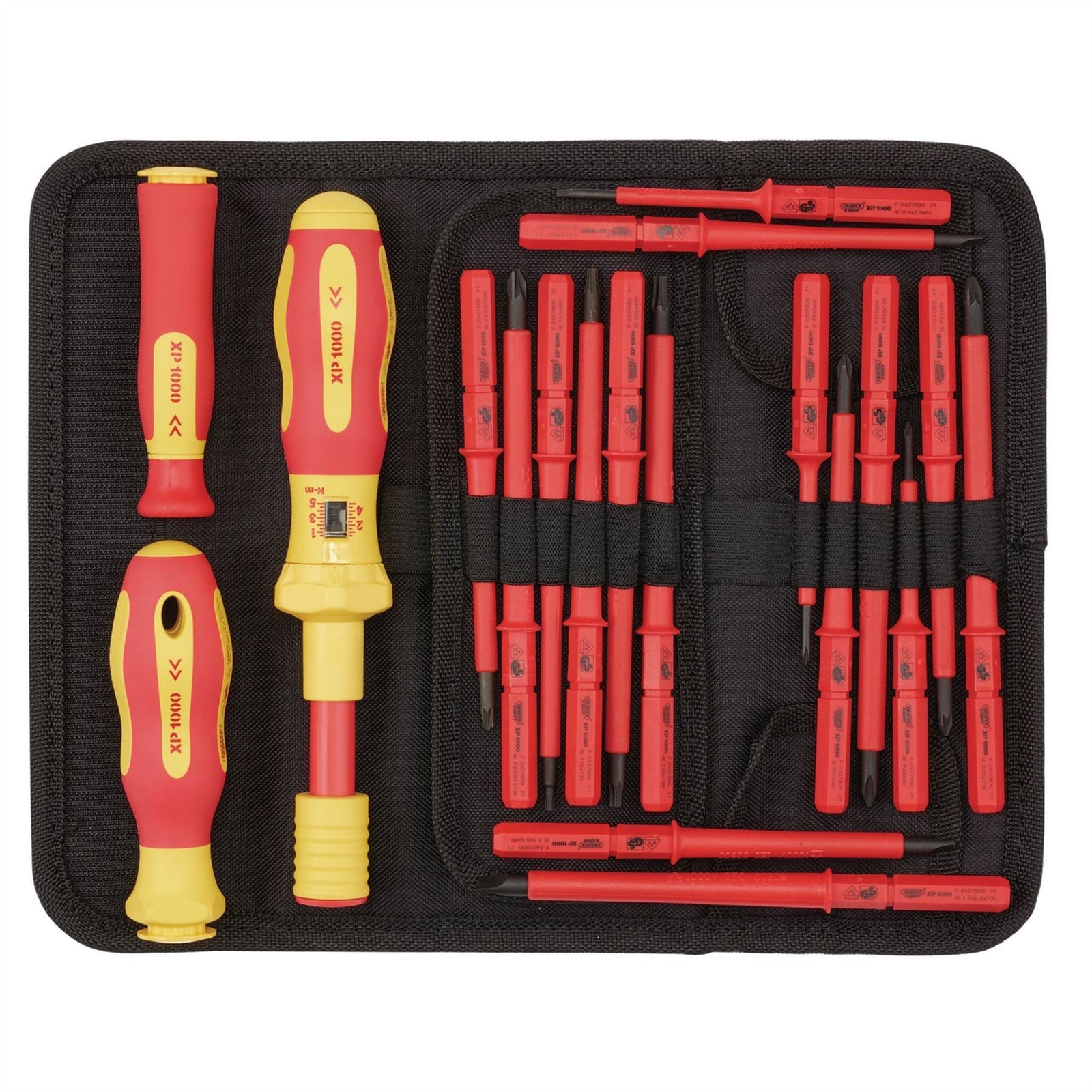 Draper XP1000 VDE Interchangeable Torque Screwdriver Set (19 Piece) 81762