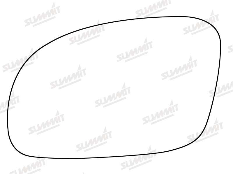 Summit Stick-On Standard Mirror Glass fits VW Beetle 00 on LHS