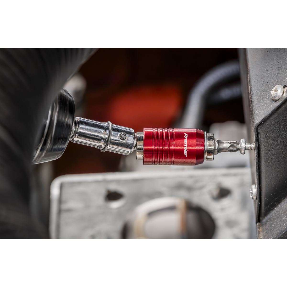 Sealey Premier Premier Pivoting Magnetic Bit Holder 1/4"Hex(M) - 1/4"Hex(F)