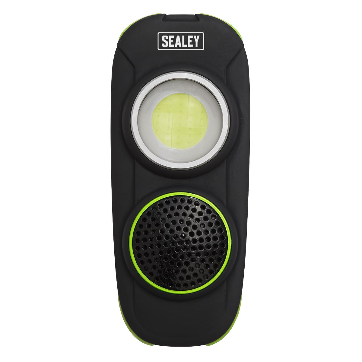 Sealey Rechargeable Torch Light Wireless Speaker 10W COB LED 500 Lumens Lamp