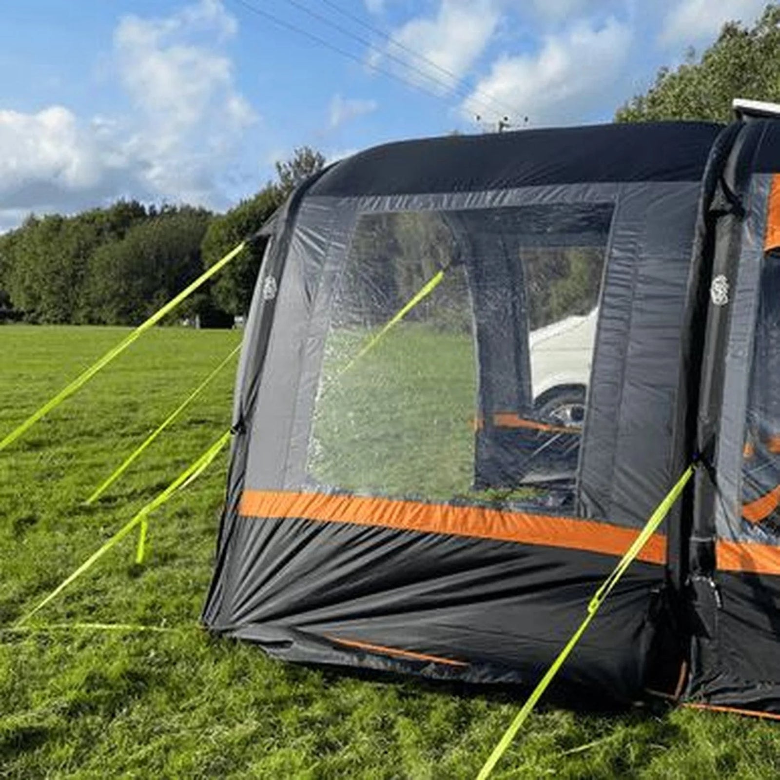 OLPRO Cocoon Breeze Campervan Awning Extension - Charcoal & Orange