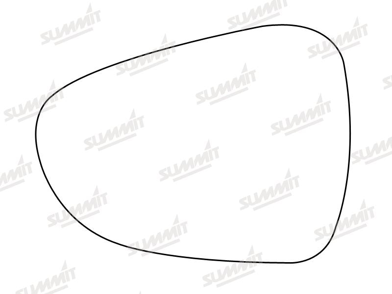 Summit Stick-On Standard Mirror Glass fits Citroen C5 08 on LHS