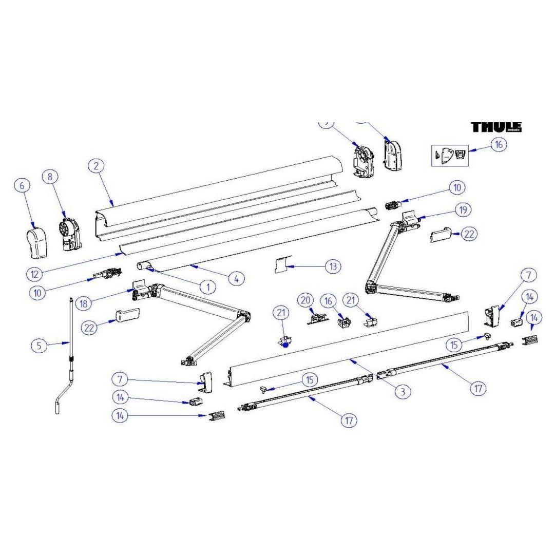 Thule Awning Connection Pieces Tension Rafter (4900 & Tristor Models) 1500602226