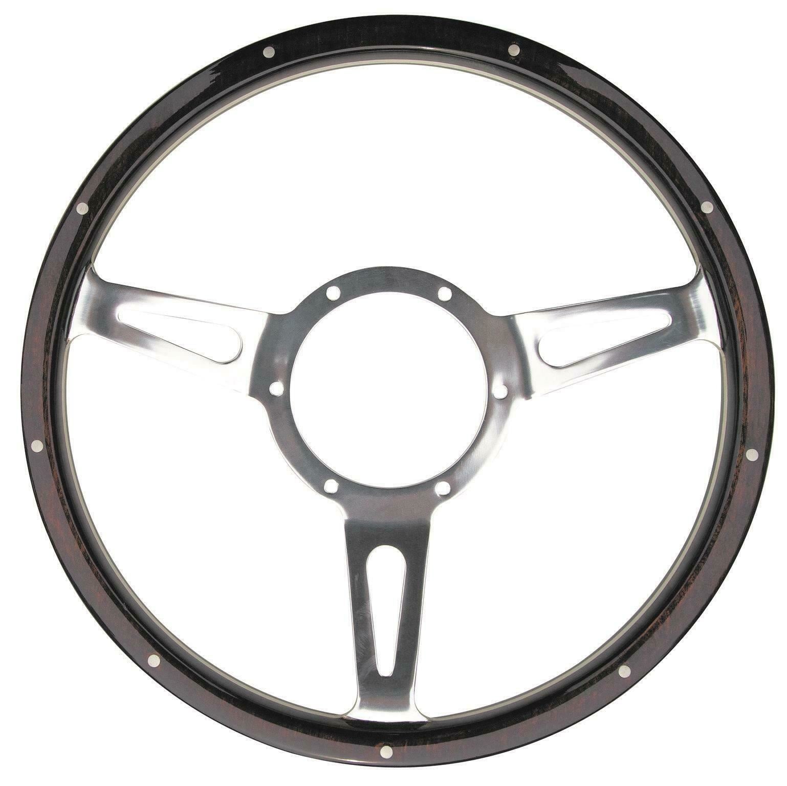 13" Mountney Wood Steering Wheel + boss kit for VW Transporter T2 68>74