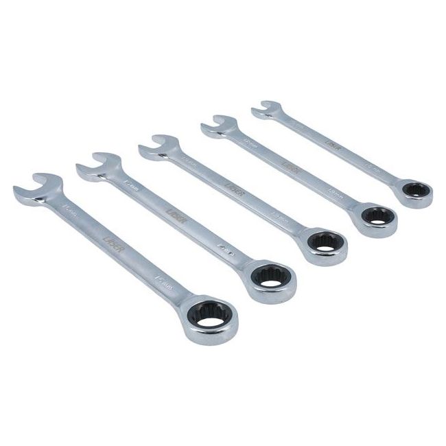 Laser Ratchet Ring Combination Spanner Set 5pc 8510