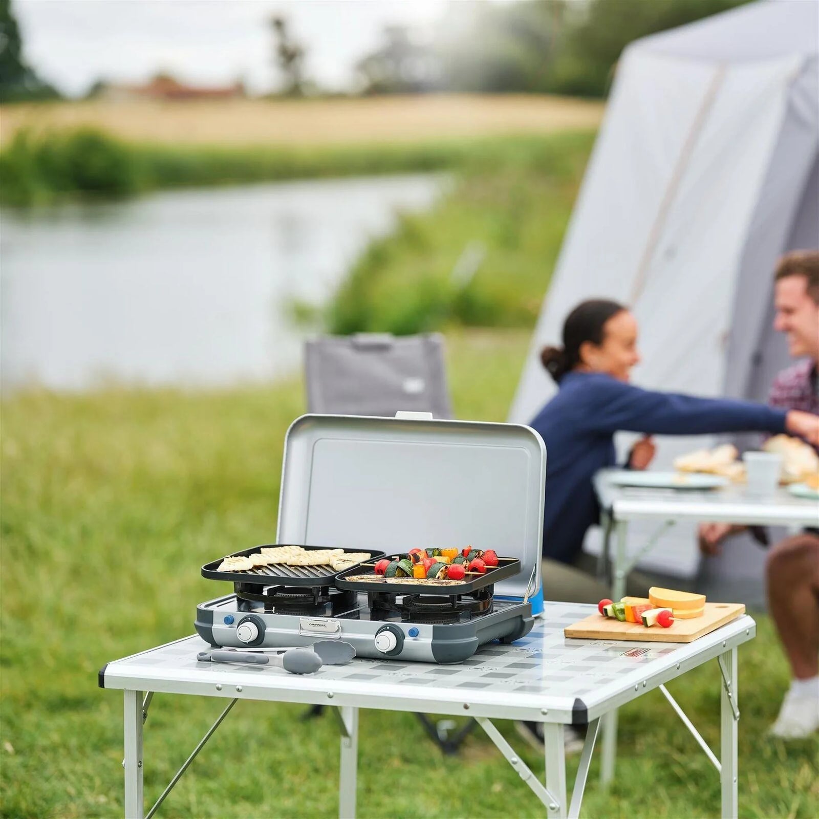 Campingaz Camping Kitchen 2 Grill & Go Double Burner Portable Stove