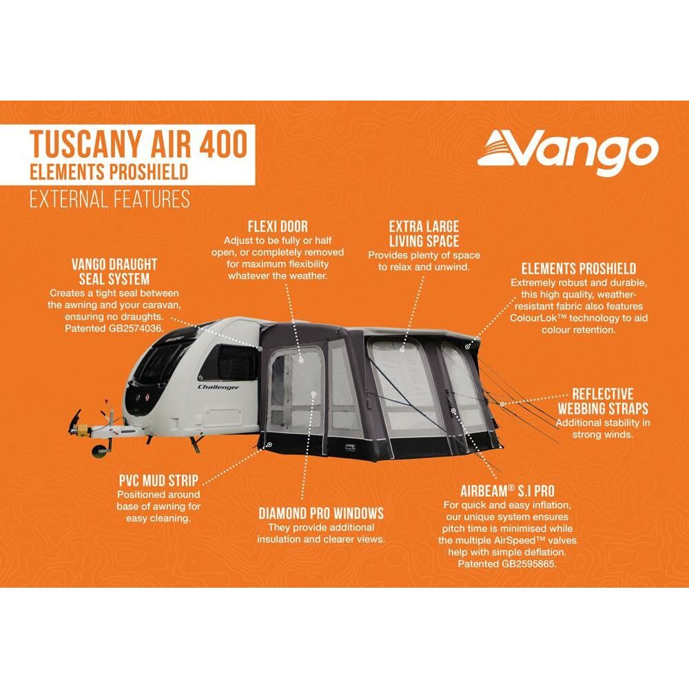 Vango Tuscany Air 400 Elements ProShield Caravan Awning