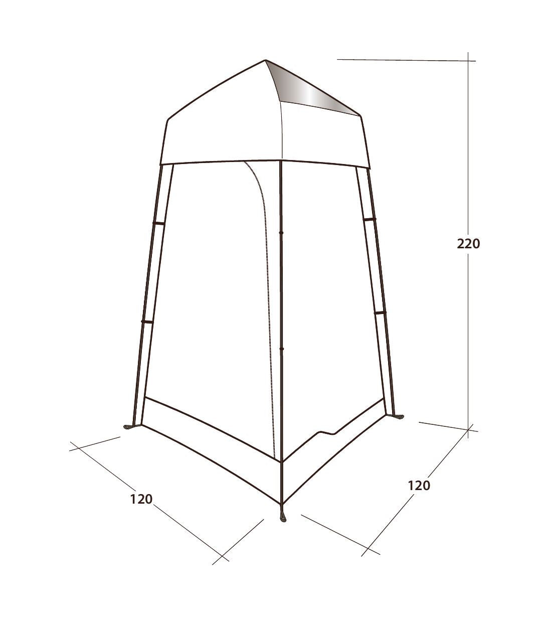 Outwell Seahaven Comfort Station Single Shelter Grey Toilet