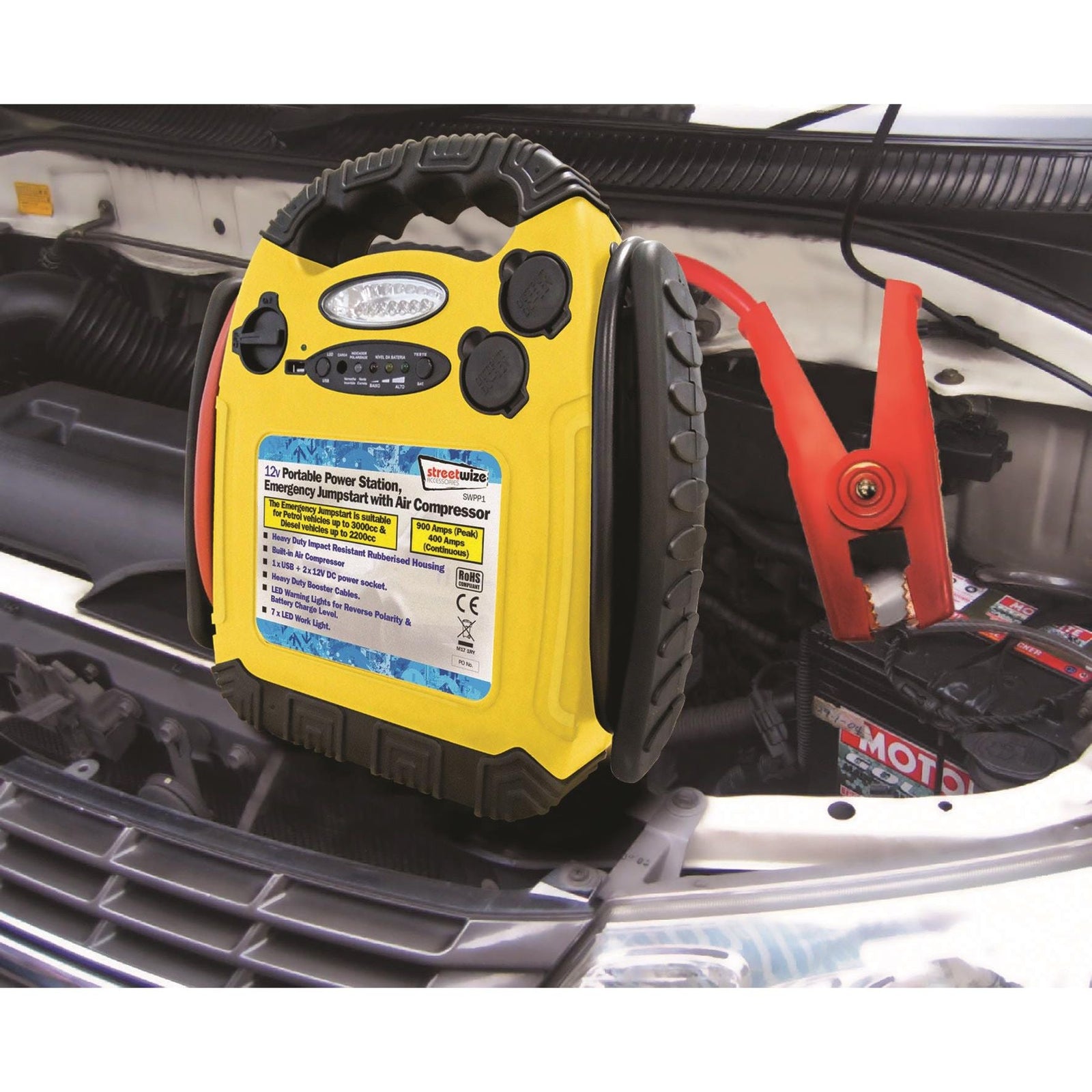 Streetwize 12V 900amp Car Jump Start Starter Power Pack