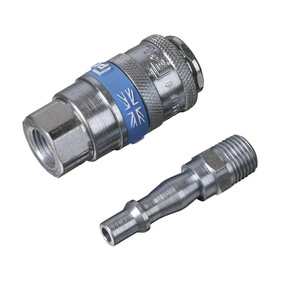 PCL Air Tool Coupling Kit 1/4"BSP 2pc AC61