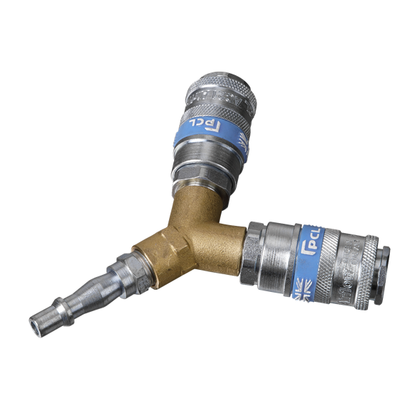 Sealey Twin Coupling Bodies Y-Adaptor AC87