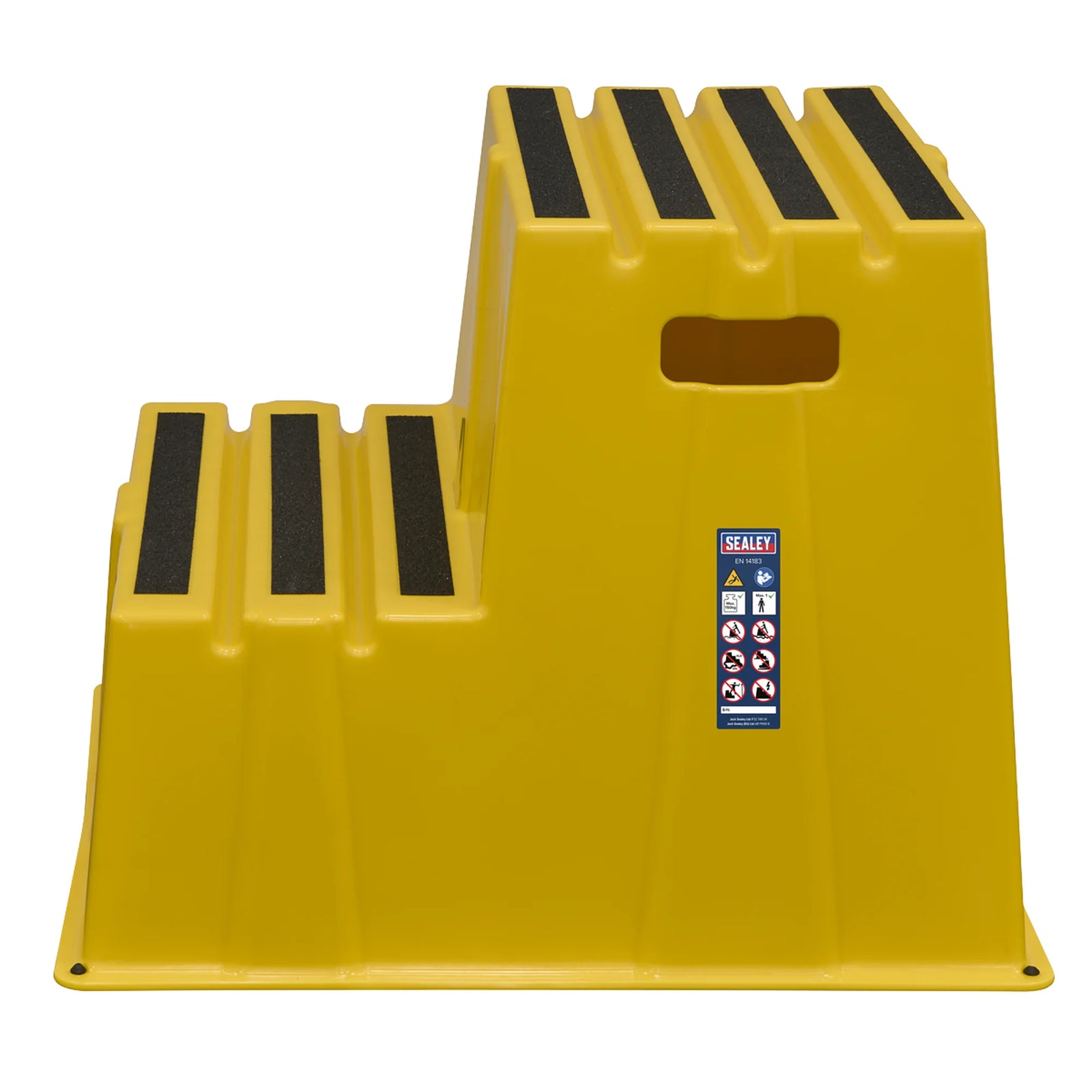 Sealey Heavy-Duty 2-Step Safety Steps 150kg Capacity, Yellow