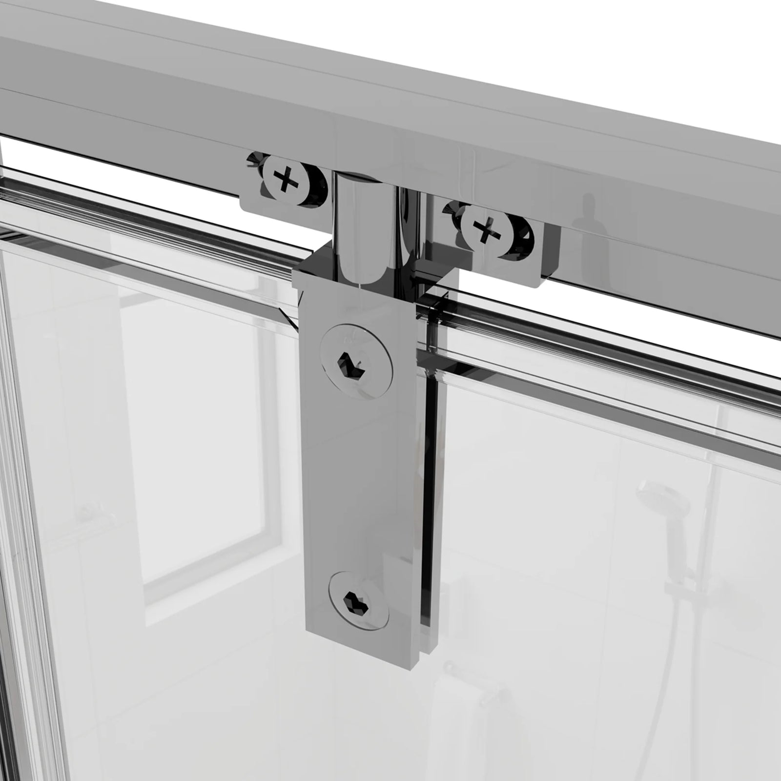Baridi Hinged Shower Door 800 x 1850mm 6mm Tempered Glass