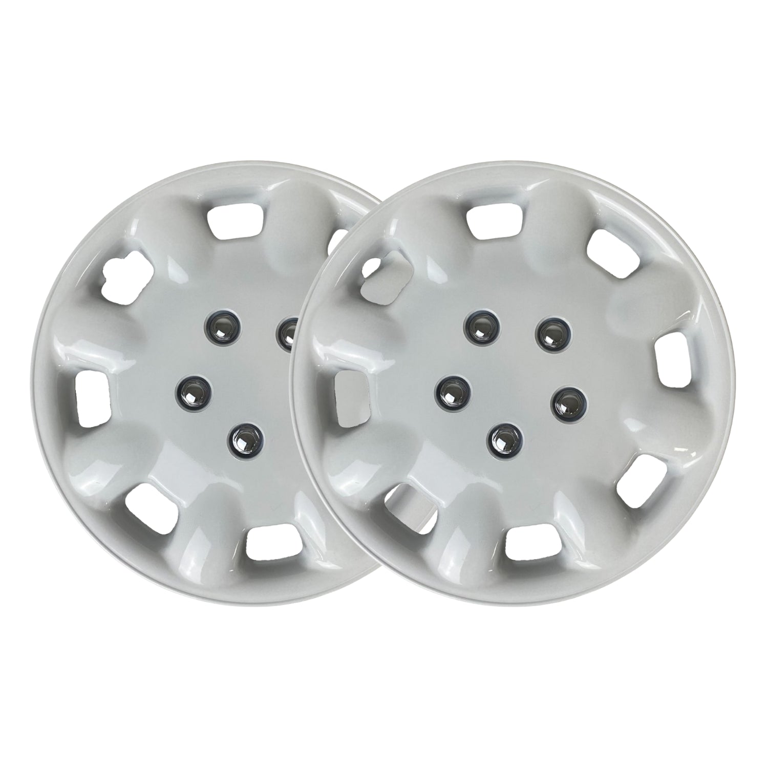 Milenco White Wheel Trims – 14" – Caravan/Trailer Steel Wheels – Set of 4
