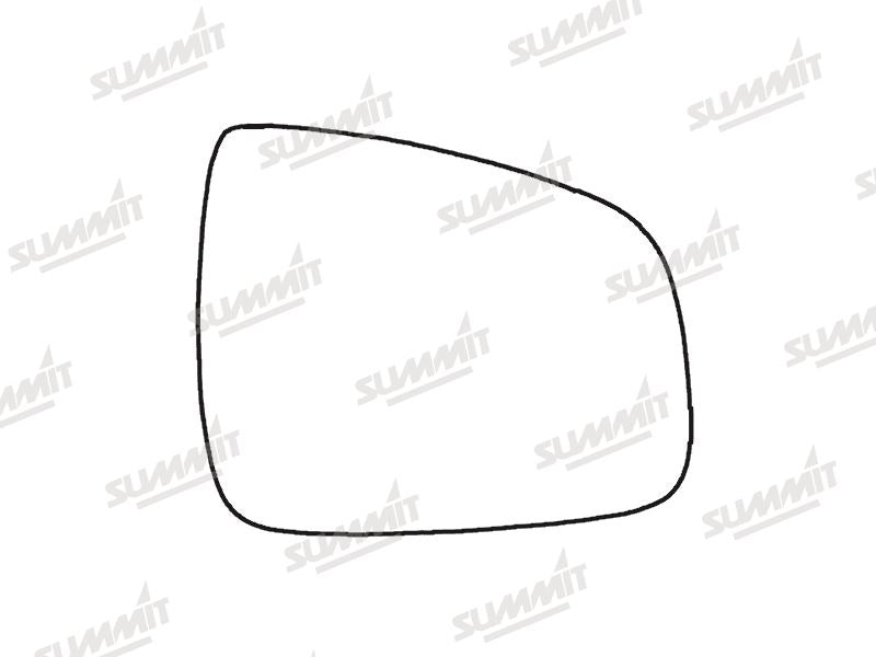 Summit Stick-On Standard Mirror Glass fits Dacia Logan Sandero 08 on RHS