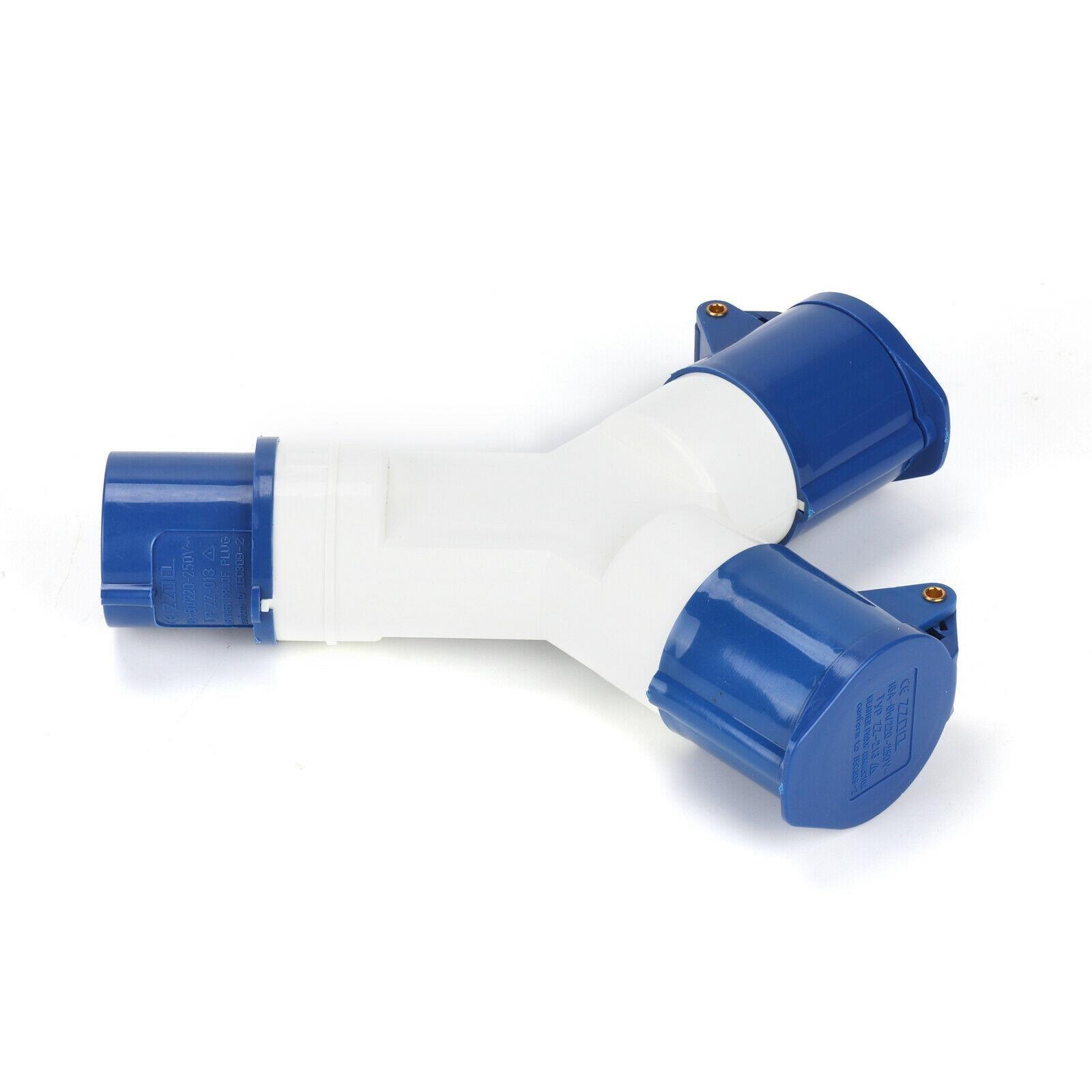 Caravans Hook Up 2 Way 16Amp 240V Mains Hook Up Adaptor
