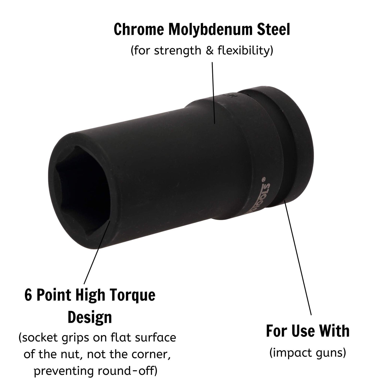 Teng Tools 1" Deep Thinwall Impact Socket DIN Metric 32mm