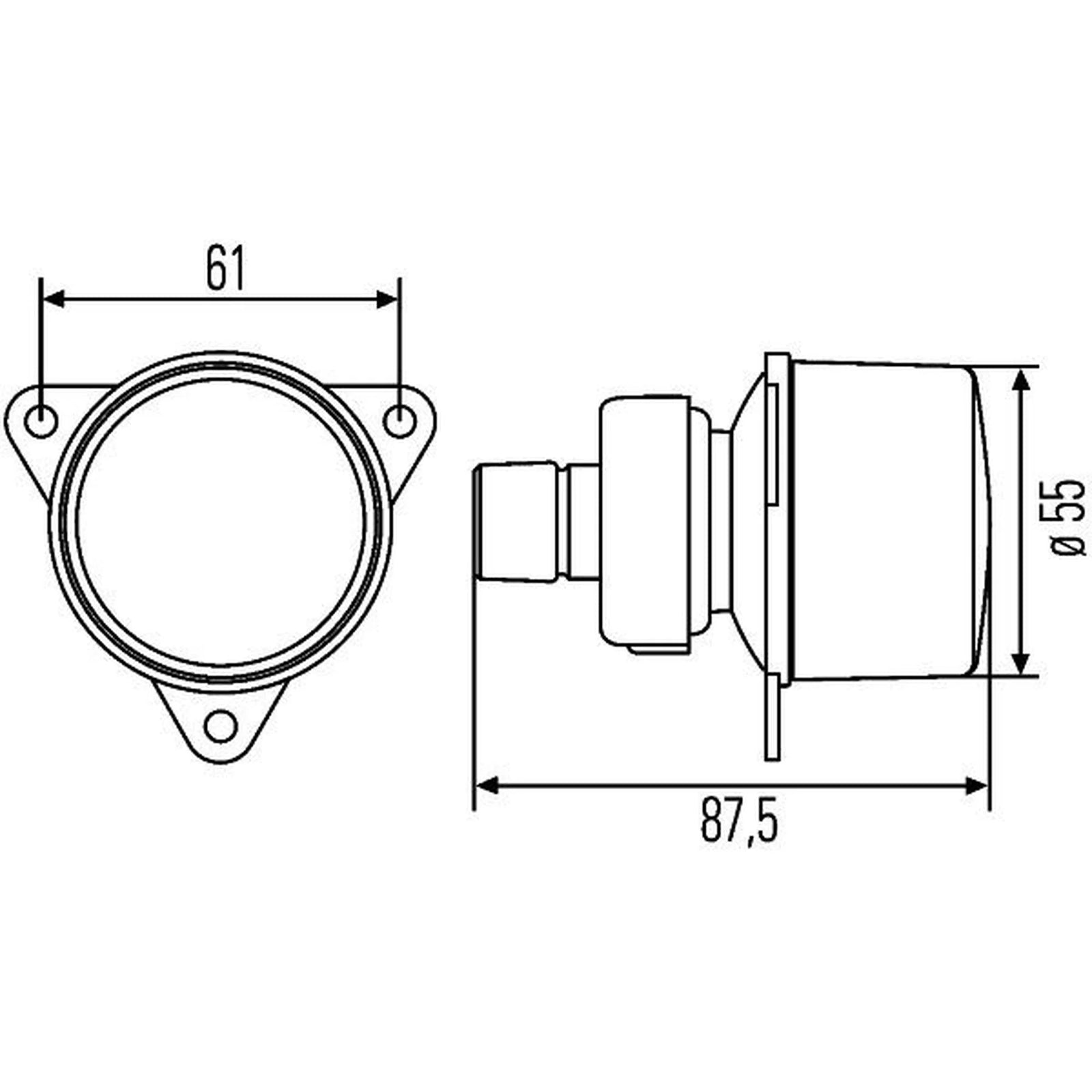Hella Direction Indicator Light Right Front 2BA 008 221-041