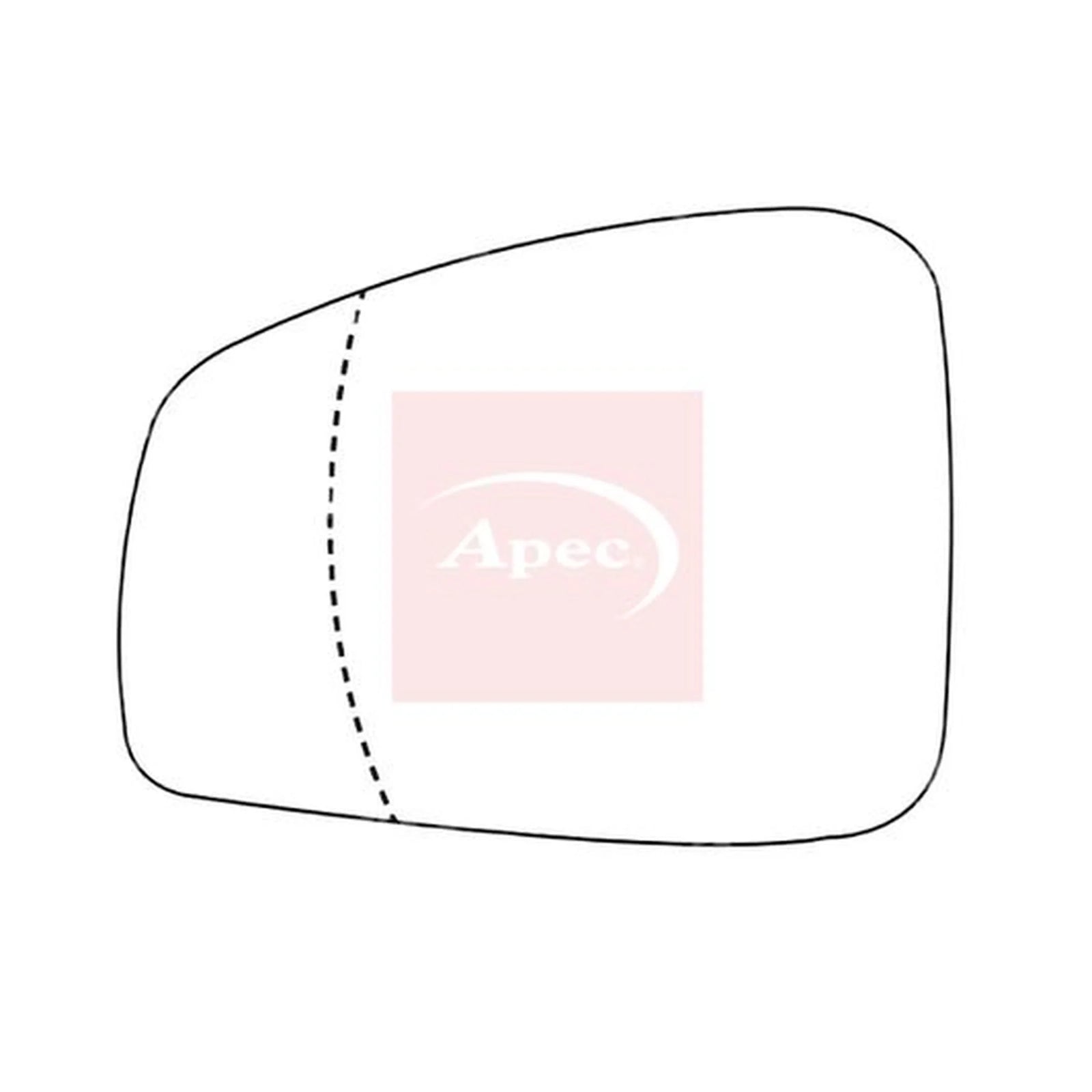 Apec Exterior Wing Mirror Glass Left AMS2633