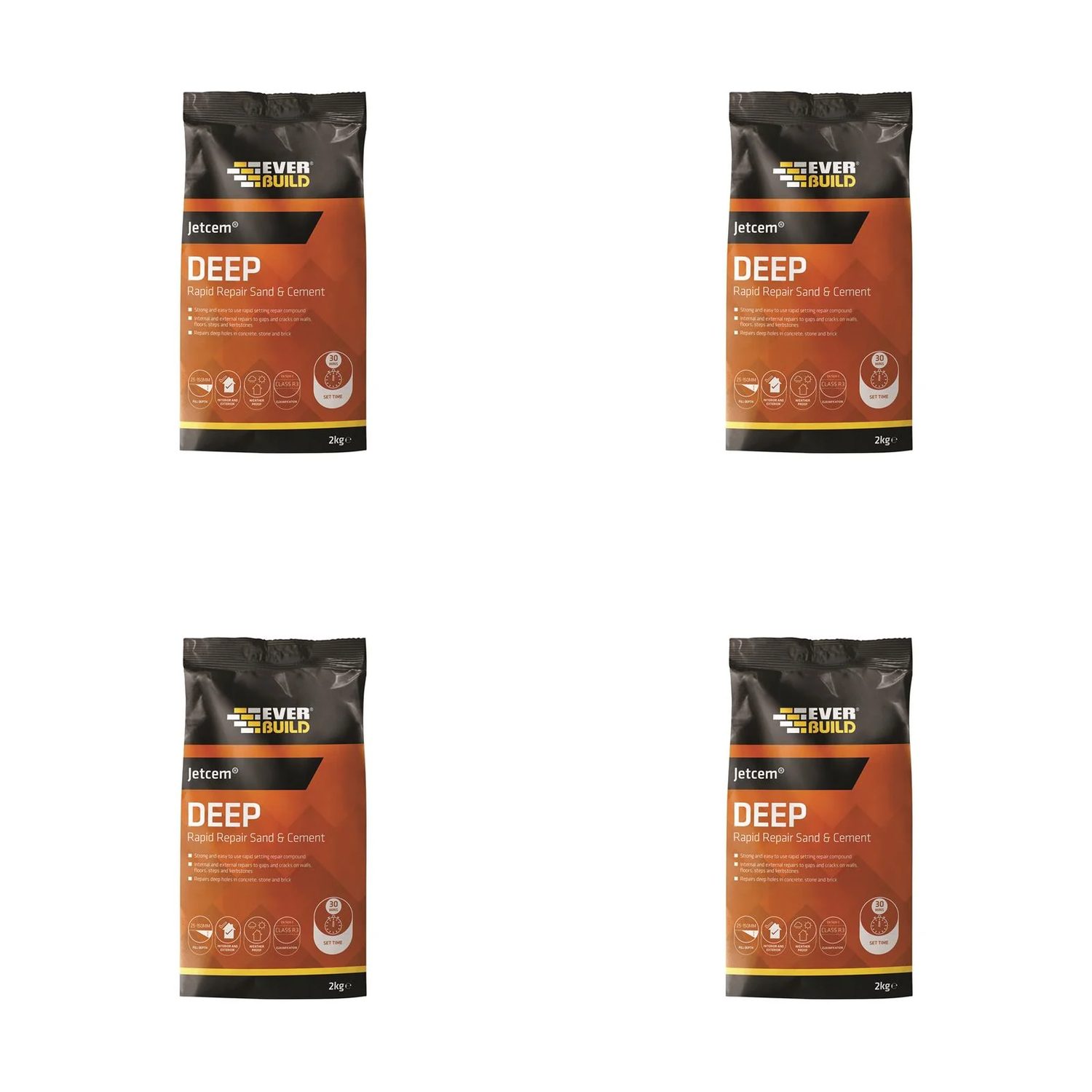 Everbuild Sika Jetcem Premix Sand & Cement 12kg (6 x 2kg Packs) - 620326