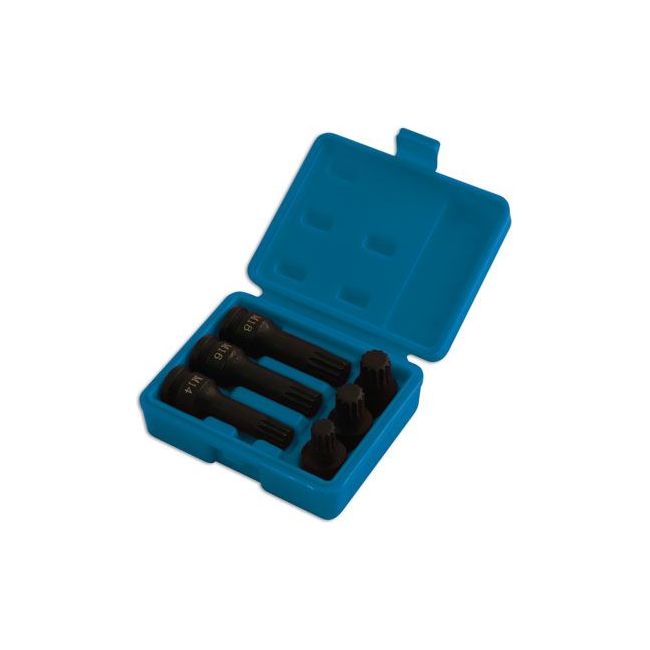 Laser Spline Bit Set 1/2"D 6pc 5019