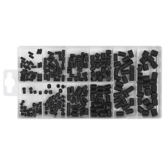 Sealey Grub Screw Assortment 250pc DIN 916 M4-M10 Metric AB045GS