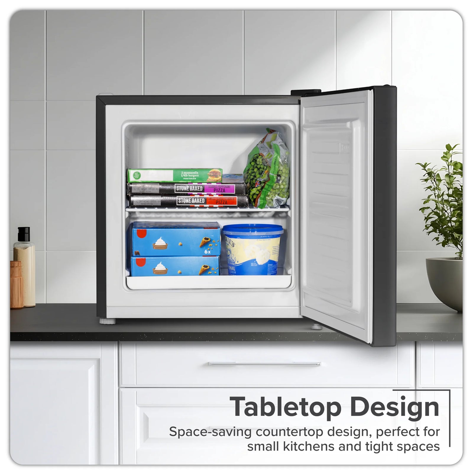 Baridi Mini Tabletop Fridge/Freezer DH255 31L Capacity - Black