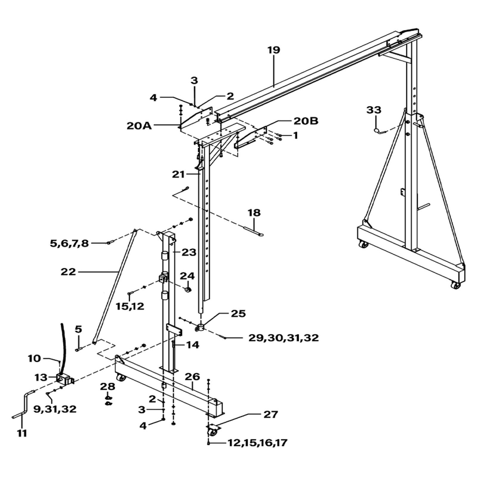 Sealey Inner Vertical Post SG2000W-21