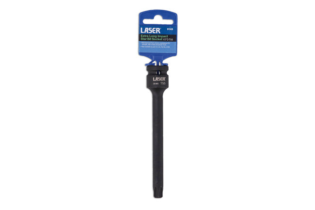 Laser Extra Long Impact Star Bit Socket 1/2"D T55