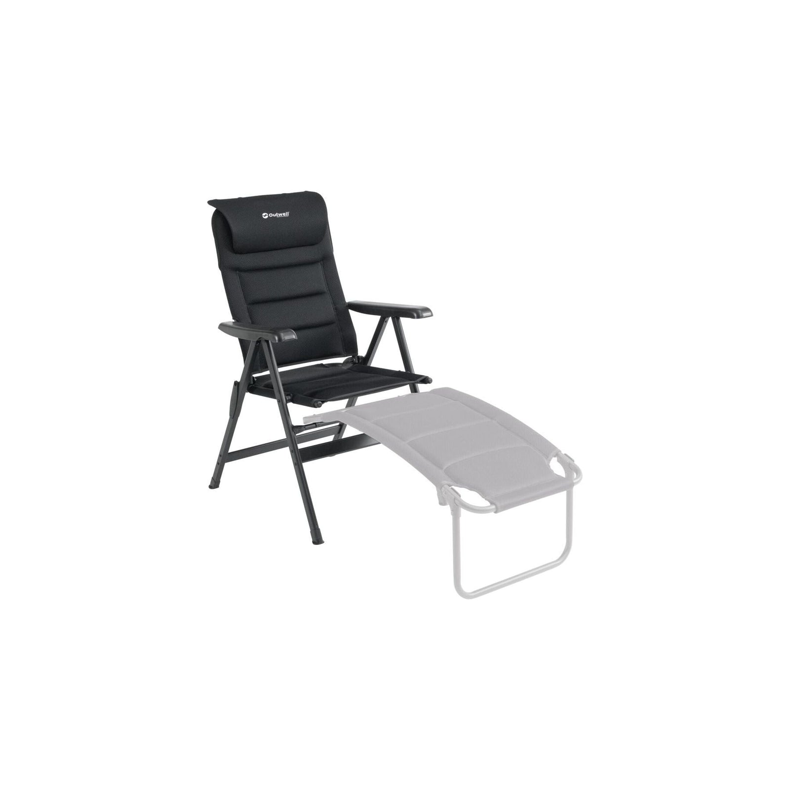 Outwell Kenai Adjustable Folding Camping Caravan Motorhome Chair Black