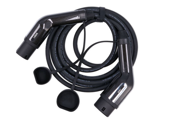 Laser EV Charging Cable - 32A Single Phase T2 Female-T2 Male 7kW IP65