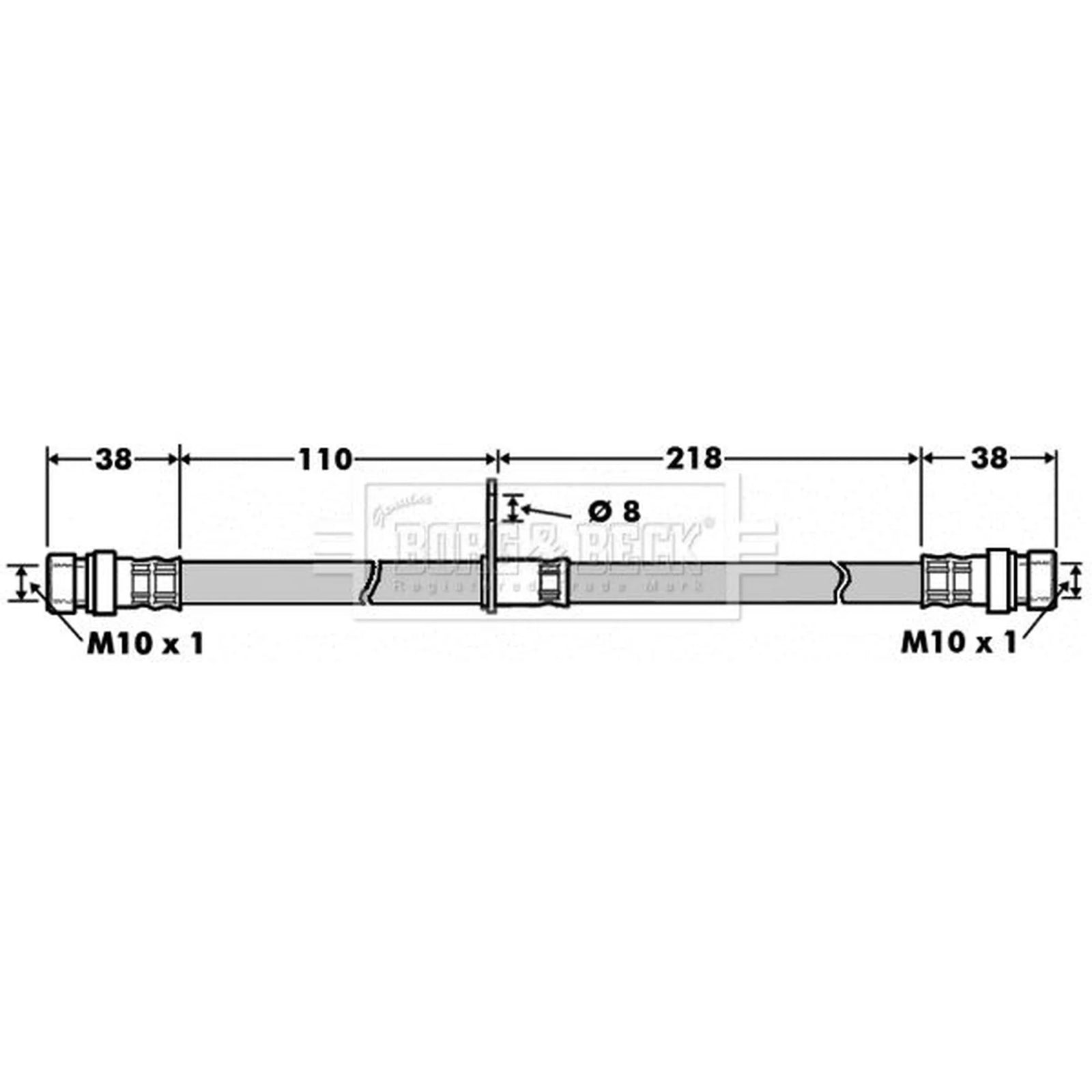 Borg & Beck Brake Hydraulic Hose Line inner BBH7499